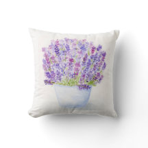 Blommigt för handmålad flytande vattenfärg Lavende