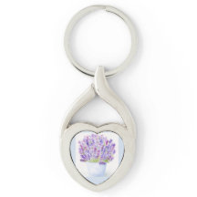 Blommigt för handmålad flytande vattenfärg Lavende