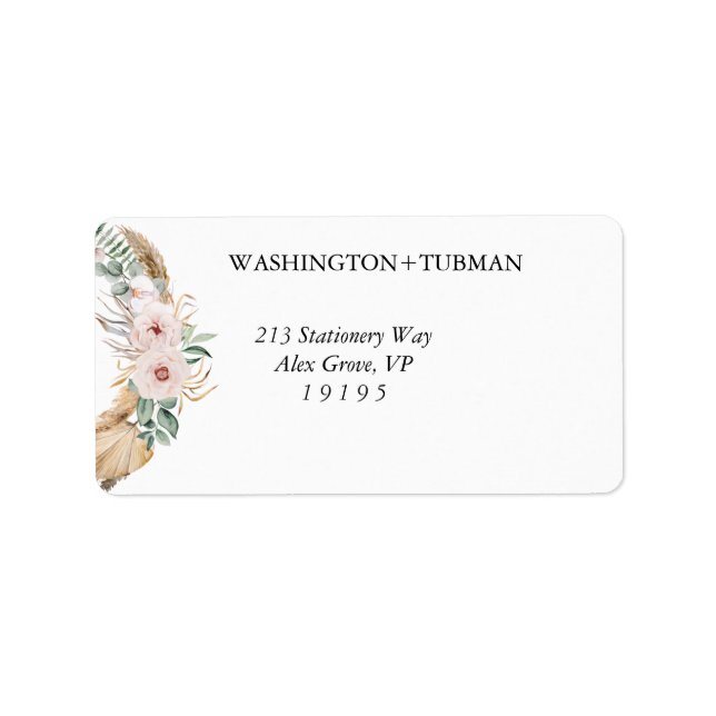 Blommigt för hemmisk Chic, adressetikett Leverans  (Framsidan)
