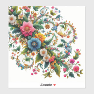 Blommigt för hörn klistermärken