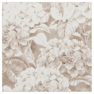 Blommigt för hortensia för vit för Boho Tyg