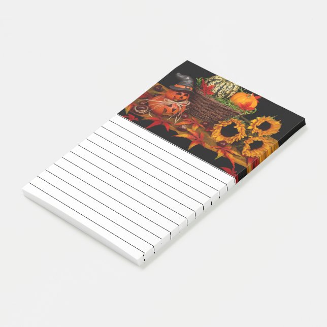 Blommigt för höst post-it block (Vinklad)