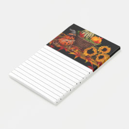 Blommigt för höst post-it block