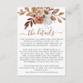 Blommigt för hösten, Bouquet Bröllop Tilläggskort