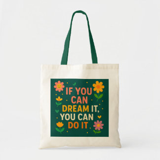 Blommigt för inspiration - Bag - "Om du kan drömma Tygkasse
