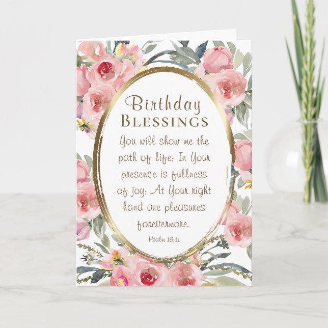 Blommigt för inspirationell Elegant för födelsedag Kort (Framsida)