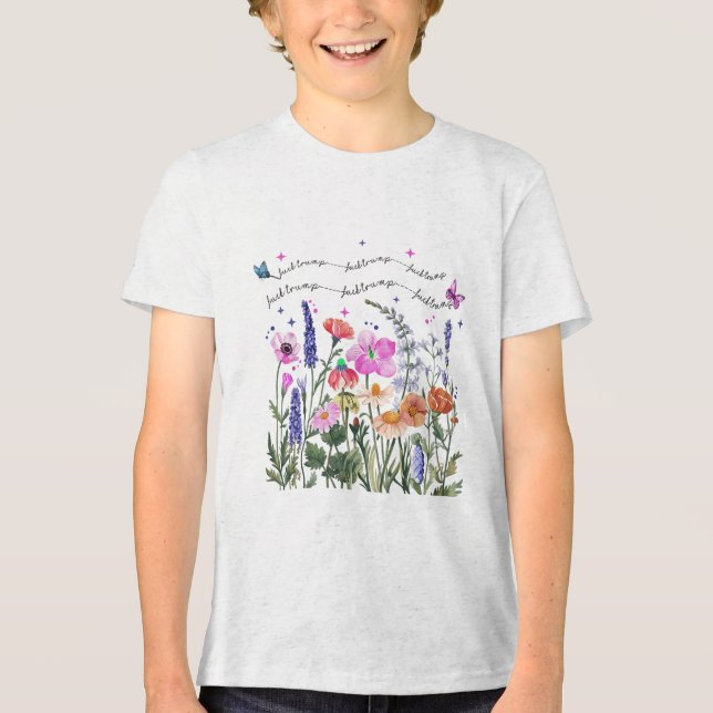 Blommigt för kampen mot terrorismen t shirt (Framsida)
