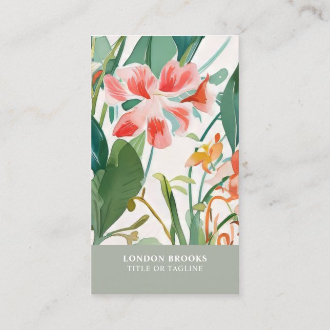 Blommigt för klassblooming | Social Media Visitkort (Baksida)