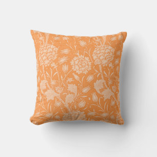 Blommigt för klassisk Orange Kudde