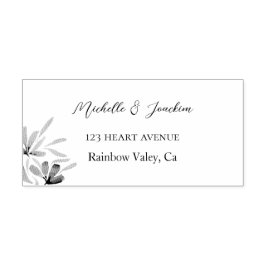 Blommigt för konstgjord vattenfärg självfärgande stämpel