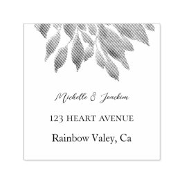 Blommigt för konstgjord vattenfärg självfärgande stämpel