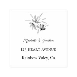 Blommigt för konstgjord vattenfärg självfärgande stämpel