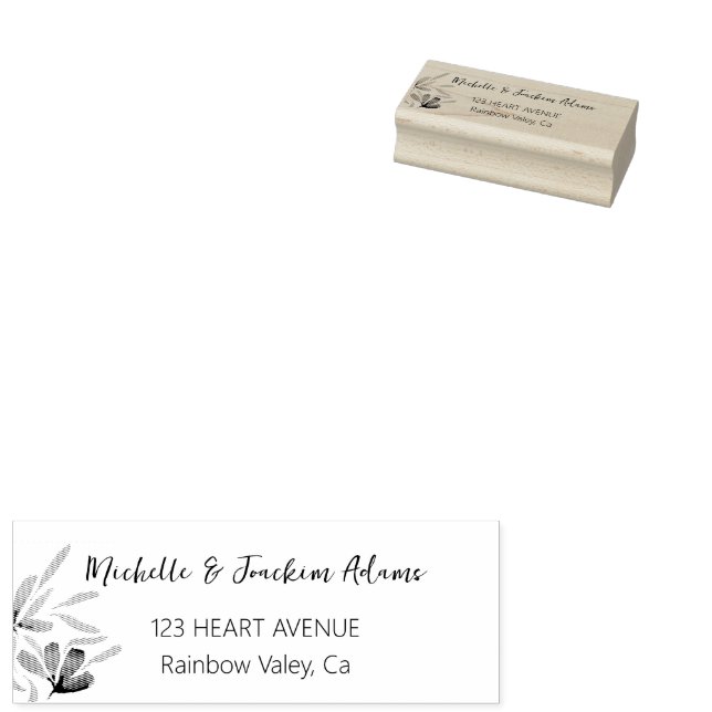 Blommigt för konstgjord vattenfärg stämpel (Stämplad)