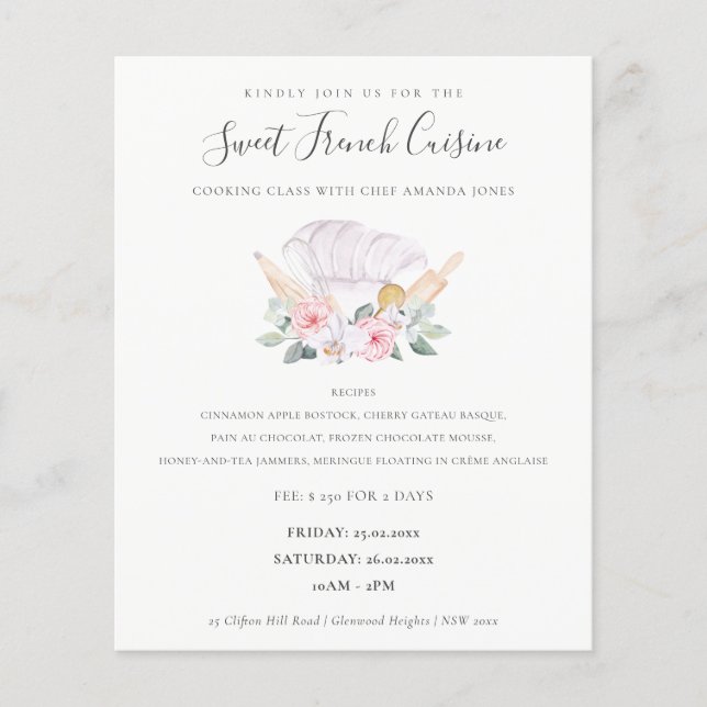  Blommigt för  konsthistorik för bakverk Flygblad (Framsidan)