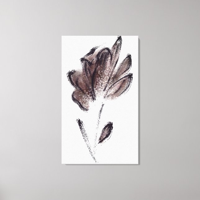 Blommigt för konstnärliga vattenfärger canvastryck (Framsida)