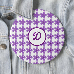 blommigt för lila av återsöt vintage, monogram knapp