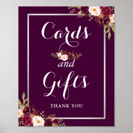 Blommigt för Lila av Bröllop-skyltar och presenter Poster