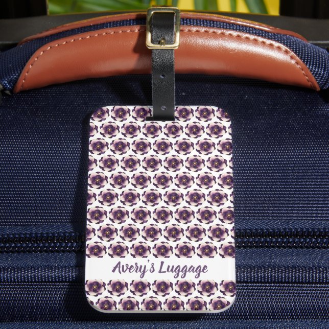 Blommigt för Lila av elegant Bagagebricka (Framsida Insitu 2)