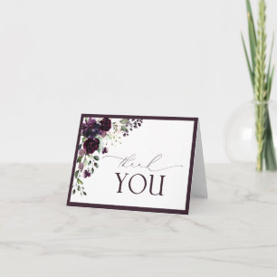 Blommigt för Lila av elegant Plum - tackkort
