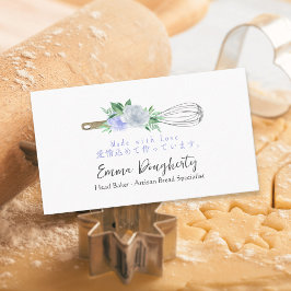 Blommigt för Lila av konditorivaror Visitkort