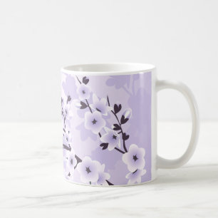 Blommigt för Lila av körsbärsBlommar Kaffemugg