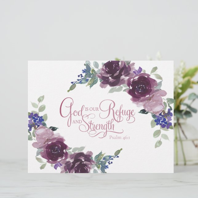 Blommigt för lila av reflexion och styrka (Stående Fram)