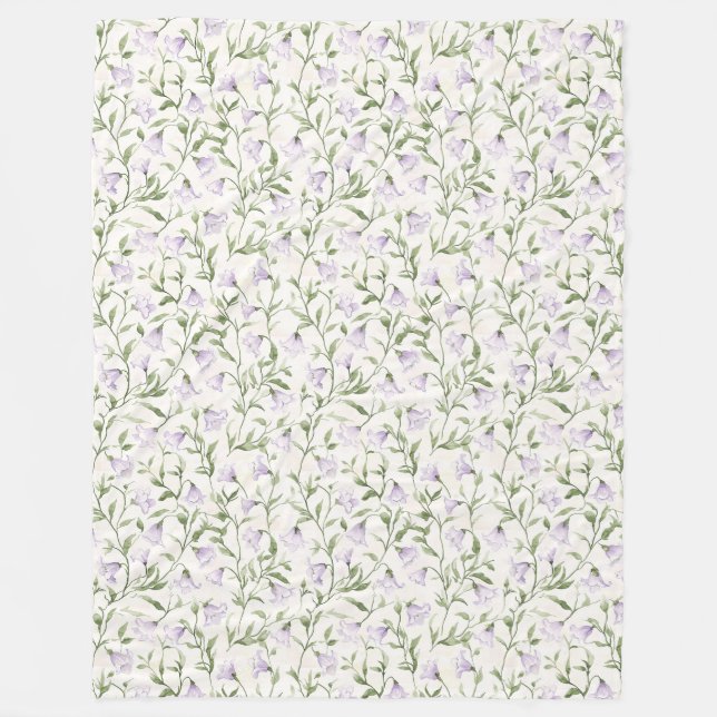 Blommigt för Lila av söt Fleecefilt (Framsidan)