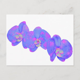 blommigt för lila av vattenfärg Orchid-målning Vykort