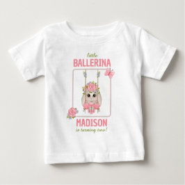 Blommigt för lilla baby-skolnistflicka t shirt