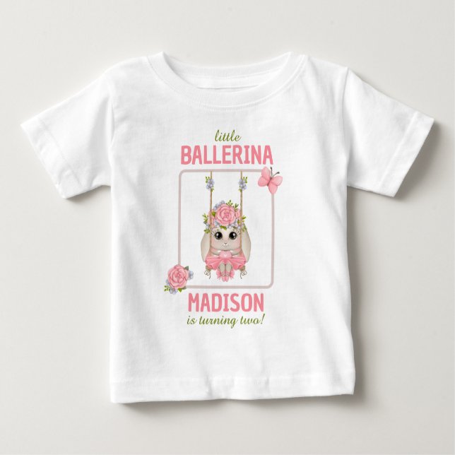 Blommigt för lilla baby-skolnistflicka t shirt (Framsida)
