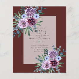 BLOMMIGT för LOGEST BUDGETbröllop - inbjudningar Flygblad