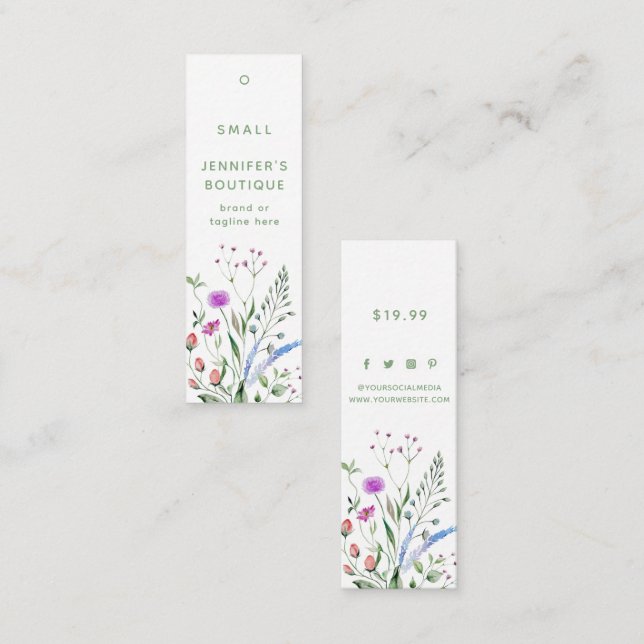 Blommigt för Märkre för lyxartiklar för små företa (Fram/baksida)