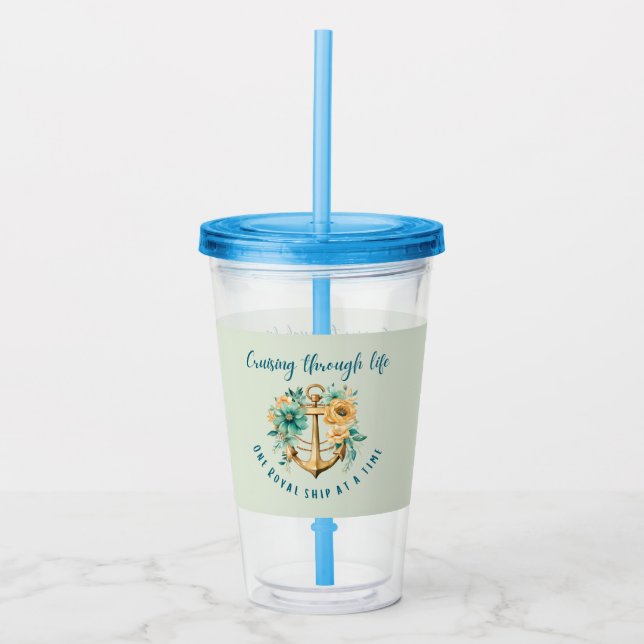 Blommigt för marscherande Royal Take Away Mugg (Framsida)