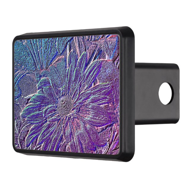 Blommigt för metallisk Lila Dragkroksskydd (Vänster)