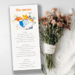 Blommigt för modern Abstrakt, blå orange, tea Kopp Inbjudningar<br><div class="desc">Det är mycket enkelt att anpassa,  med dina personuppgifter. Om du behöver någon annan matchande produkt eller anpassning kan du skicka ett vänligt meddelande via Zazzle.</div>