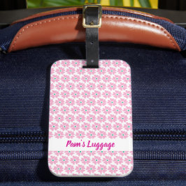 Blommigt för modern Blek Rosa Bagagebricka