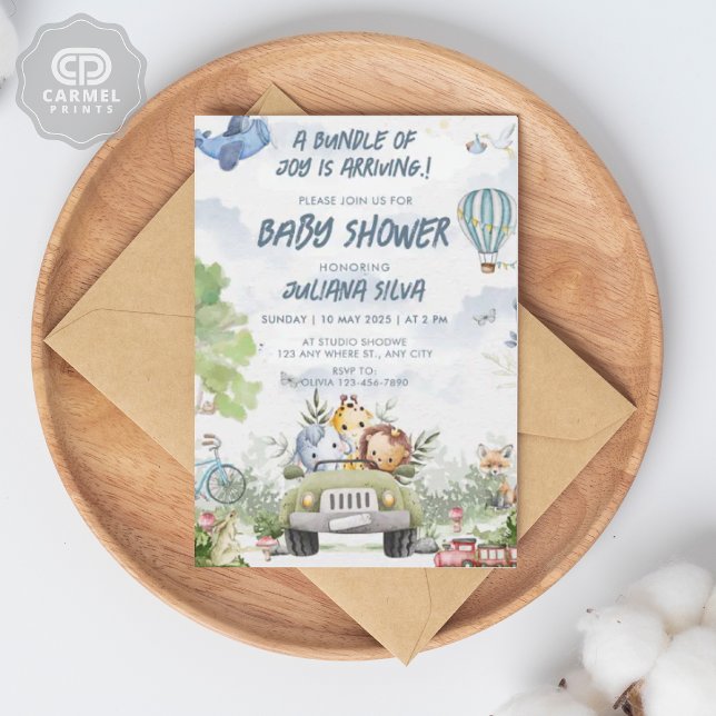 Blommigt för modern Himmel Blue White Nalle Inbjudningar (Modern Sky Blue White Teddy Bear Floral Design Invitation)