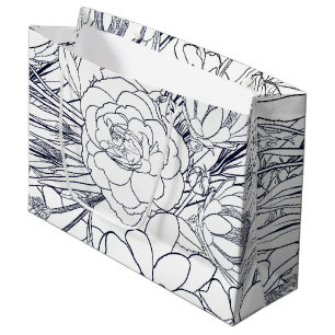 Blommigt för modern linjekonst Hand plockade - gig