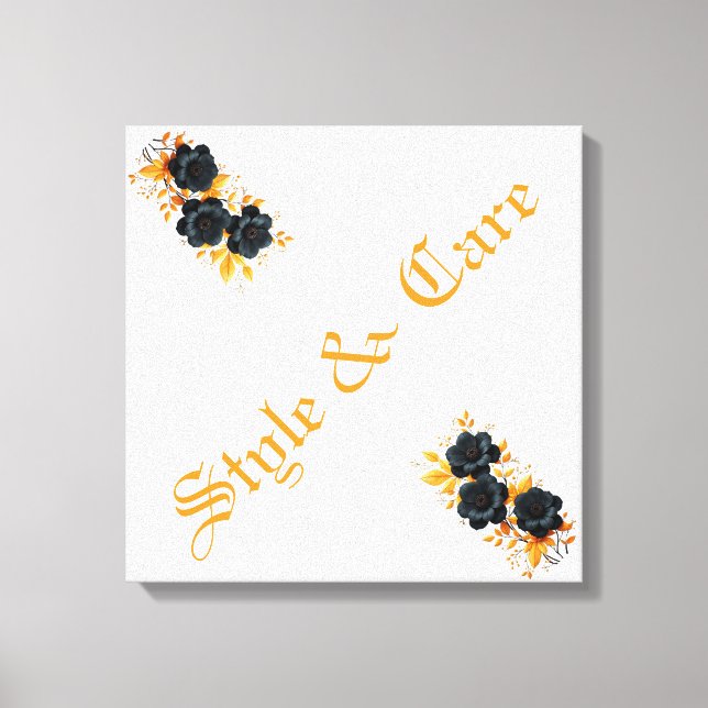 Blommigt för modern Snyggt i Unik design Canvastryck (Framsida)