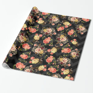 Blommigt för mönster för sparre för vintagero presentpapper