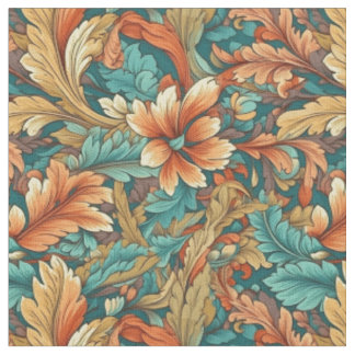 Blommigt för Mönster-sömlös Vintage i art nouveau Tyg