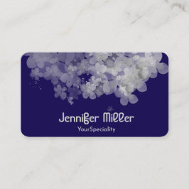blommigt för mörk blått vattenfärg för elegant visitkort