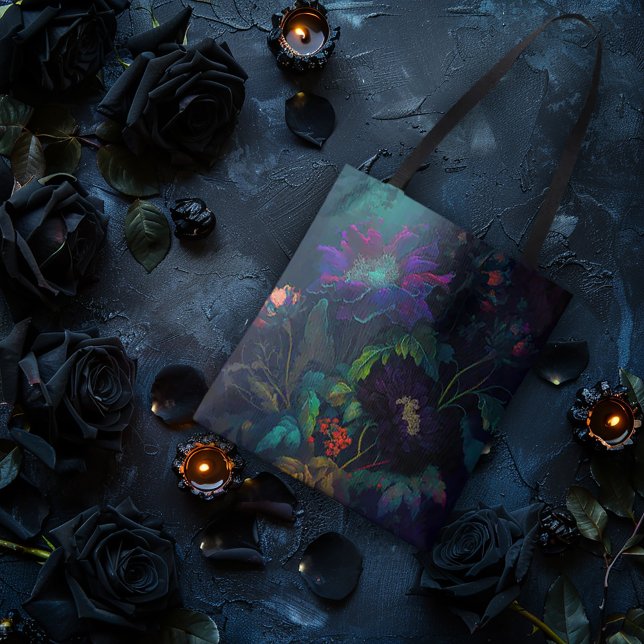 Blommigt för mörk tygkasse (Skapare uppladdad)