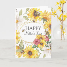 Blommigt för mors dag-vattenfärg kort