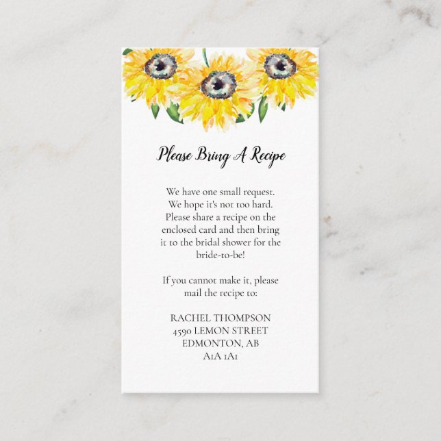 Blommigt för mottagningsbegäran SolrossolrosMöhipp Tilläggskort (Framsida)