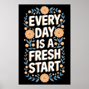 Blommigt för nystart poster