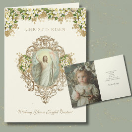 Blommigt för omurtering av påsk-Religiösa Helgkort