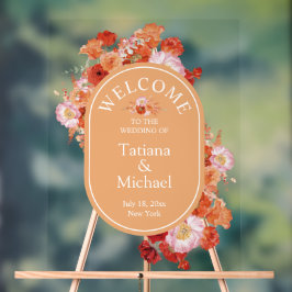 blommigt för orange av elegantens vattenfärg - väl