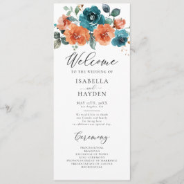 Blommigt för Orange av skalskorpa Rustic Watercolo Program