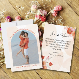 blommigt för orange av vattenfärg i elegant nylwea tack kort